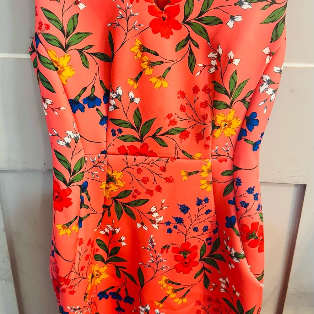 Calvin Klein Coral Floral Dress